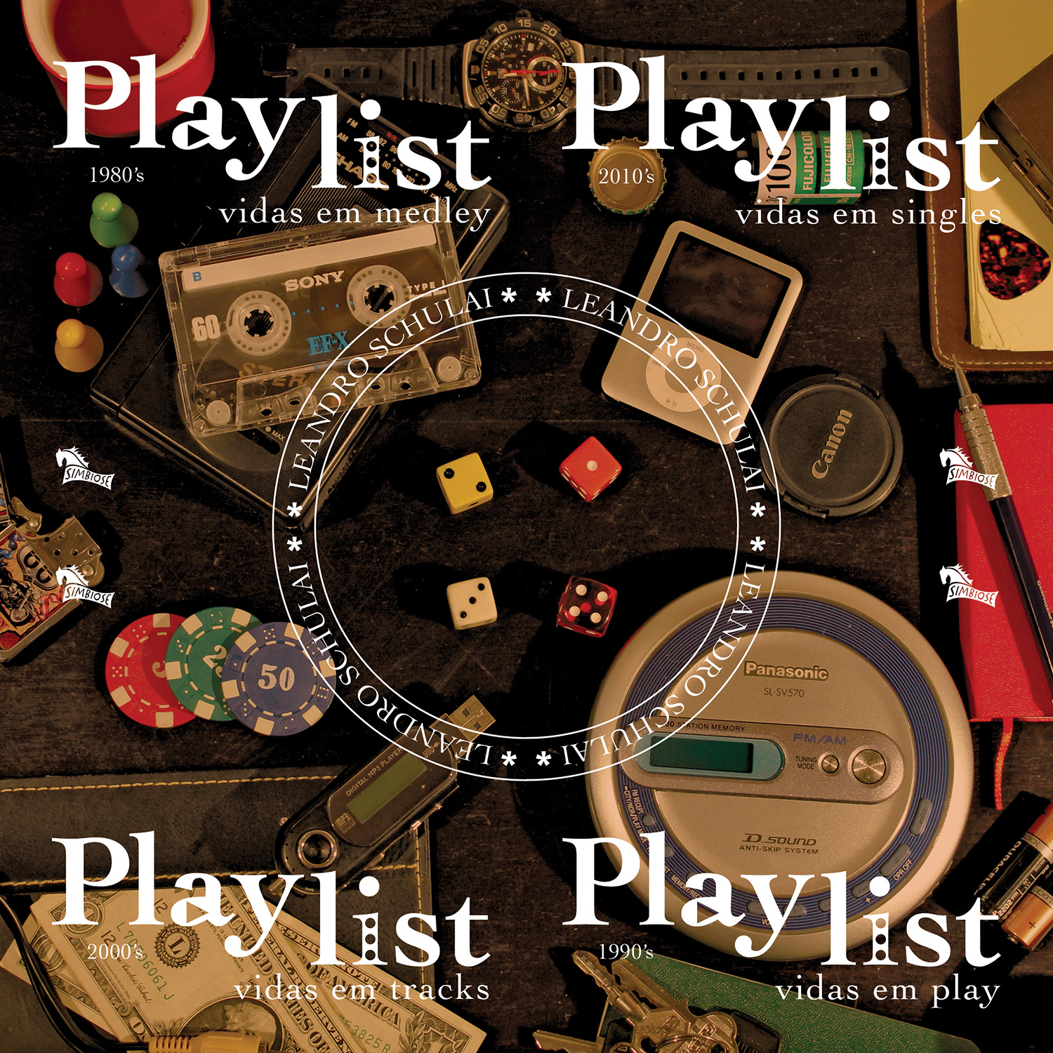  As quatro capas da série PlayList formando uma imagem só.