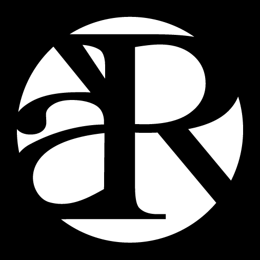 símbolo àRevelia branco no fundo preto